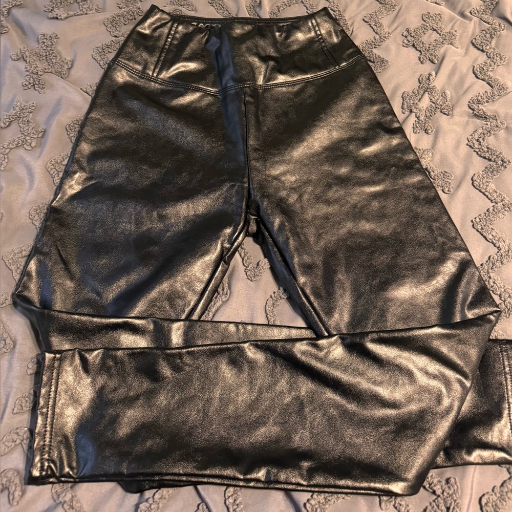 bp Black Faux Leather Leggings
